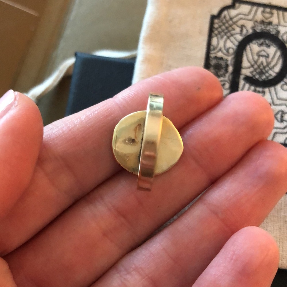 Pyrrha talisman ring true self 14k solid gold 6.5 antique wax seal rare heart - Picture 9 of 13